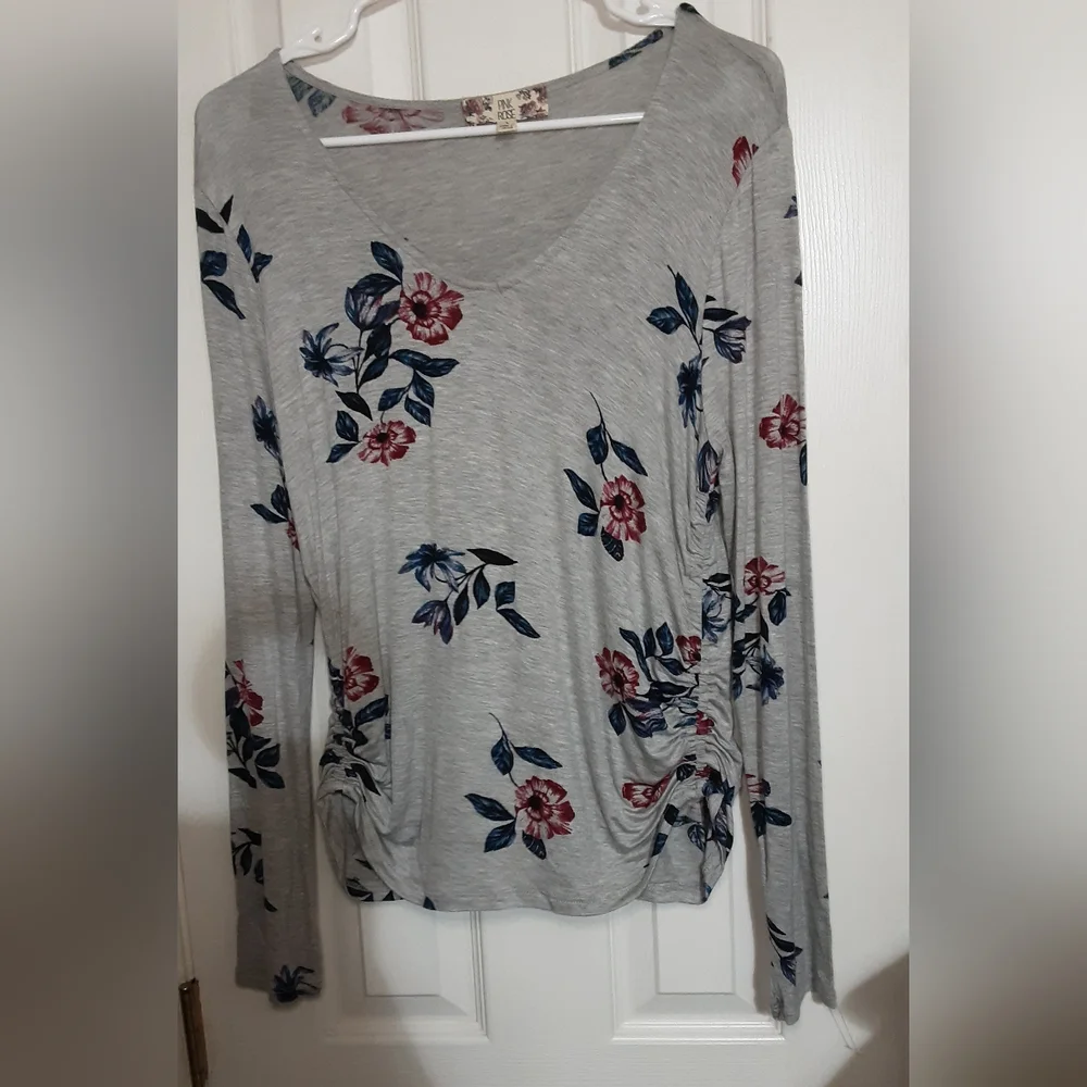 Pink Rose Long Sleeve Top - Picture 1 of 5